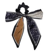 Fashion Polka Dots Big Bow Ribbon Satin Print Hair Scrunchies Wholesale Nihaojewelry sku image 1