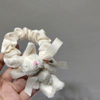 Plush Bunny Cute Elastic Hair Scrunchies Wholesale Nihaojewelry sku image 1