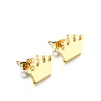 Fashion Geometric Stainless Steel No Inlaid 18K Gold Plated Earrings sku image 2