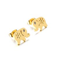 Fashion Geometric Stainless Steel Titanium Steel 18K Gold Plated Earrings sku image 2