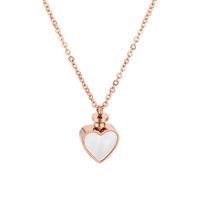 Titanium Steel 18K Gold Plated Fashion Heart Necklace sku image 2