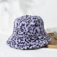 Fashion Leopard Lamb Plush Fisherman Hat Wholesale Nihaojewelry sku image 3