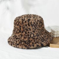 Fashion Leopard Lamb Plush Fisherman Hat Wholesale Nihaojewelry sku image 4