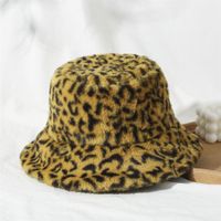 Fashion Leopard Lamb Plush Fisherman Hat Wholesale Nihaojewelry sku image 6