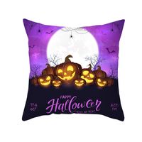 Halloween Pumpkin Bat Printing Cushion Pillowcase Wholesale Nihaojewelry sku image 7