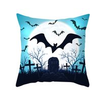 Halloween Pumpkin Bat Printing Cushion Pillowcase Wholesale Nihaojewelry sku image 16