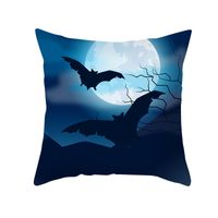Halloween Cartoon Skull Cat Printing Sofa Peach Skin Pillowcase Wholesale Nihaojewelry sku image 20