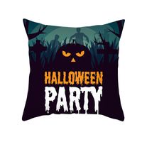 Halloween Cartoon Skull Cat Printing Sofa Peach Skin Pillowcase Wholesale Nihaojewelry sku image 22