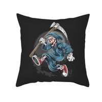 Halloween Cartoon Skull Cat Printing Sofa Peach Skin Pillowcase Wholesale Nihaojewelry sku image 28