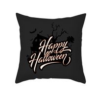 Halloween Cartoon Skull Cat Printing Sofa Peach Skin Pillowcase Wholesale Nihaojewelry sku image 32