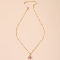Wholesale Jewelry Retro Planet Flower Heart Pendant Necklace Nihaojewelry sku image 4