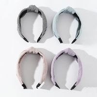 Korean Multicolor Plaid Headband Set Wholesale Nihaojewelry main image 3