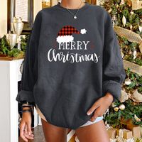 Wholesale Christmas Hat Letter Printed Round Neck Long-sleeved Sweater Nihaojewelry main image 4