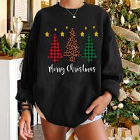Round Neck Christmas Tree Leopard Print Long-sleeved Pullover Sweater Wholesale Nihaojewelry sku image 16