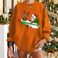 Christmas Elk Santa Claus Long-sleeved Round Neck Sweater Wholesale Nihaojewelry sku image 11