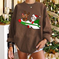 Christmas Elk Santa Claus Long-sleeved Round Neck Sweater Wholesale Nihaojewelry sku image 16