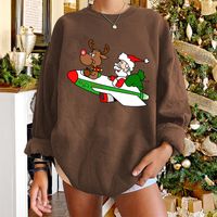 Christmas Elk Santa Claus Long-sleeved Round Neck Sweater Wholesale Nihaojewelry sku image 17
