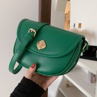 Retro Small Messenger Solid Color Buckle Saddle Bag Wholesale Nihaojewelry main image 4