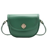 Retro Small Messenger Solid Color Buckle Saddle Bag Wholesale Nihaojewelry main image 3