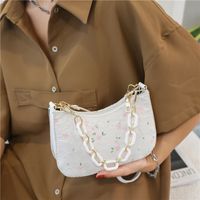 Fashion Floral Pearl One-shoulder Chain Underarm Bag Wholesale Nihaojewelry main image 5