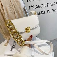 New Acrylic Thick Chain Metal Buckle Saddle Bag Wholesale Nihaojewelry sku image 1