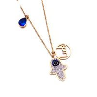 Titanium Steel 18K Gold Plated Korean Style Plating Cartoon Character Necklace main image 1