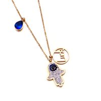 Titanium Steel 18K Gold Plated Korean Style Plating Cartoon Character Necklace main image 6