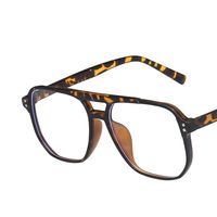Fashion Geometric Double Beam Transparent Yellow Lens Sunglasses Wholesale Nihaojewelry sku image 3