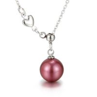 Korean Stainless Steel Shell Pearl Pendant Necklace Wholesale Nihaojewelry sku image 4