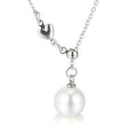 Korean Stainless Steel Shell Pearl Pendant Necklace Wholesale Nihaojewelry sku image 8