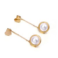 Korean Five-pointed Star Heart-shaped Pearl Earrings Wholesale Nihaojewelry sku image 5