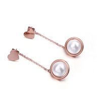 Korean Five-pointed Star Heart-shaped Pearl Earrings Wholesale Nihaojewelry sku image 6