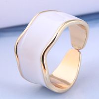 Fashion Real Gold Plated Alloy Dripping Oil Open Ring main image 3