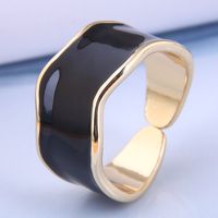 Fashion Real Gold Plated Alloy Dripping Oil Open Ring main image 5