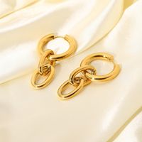 Wholesale Fashion 18k Gold-plated Stainless Steel Gold Chain Earrings Nihaojewelry main image 3