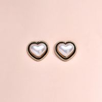 Wholesale Jewelry Heart-shaped Pearl Stud Earrings Nihaojewelry main image 4