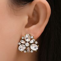 Wholesale Jewelry Triangle Inlaid Rhinestone Stud Earrings Nihaojewelry main image 1