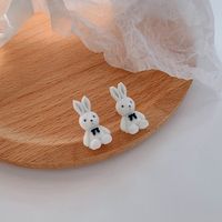 Süße Plüsch Kaninchen Ohrringe Großhandel Schmuck Nihaojewelry main image 1
