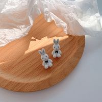 Süße Plüsch Kaninchen Ohrringe Großhandel Schmuck Nihaojewelry main image 3