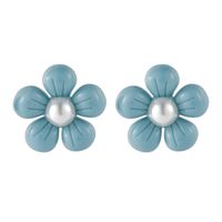 Acrylic Color Pearl Flower Cute Earrings Wholesale Jewelry Nihaojewelry main image 3