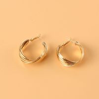 Alliage Simple Enroulement Géométrique Petites Boucles D&#39;oreilles Bijoux En Gros Nihaojewelry main image 4