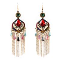 Alloy Color Diamond Geometric Ethnic Style Long Earrings Wholesale Jewelry Nihaojewelry main image 1