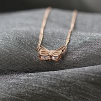 Titanium Steel 18K Gold Plated Sweet Butterfly Necklace main image 3
