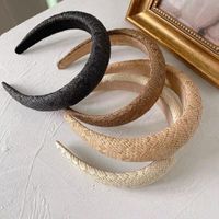 Wholesale Straw Woven Sponge Headband Nihaojewelry main image 2