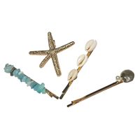Pearl Shell Starfish Hairpin 4-pieces Set Wholesale Jewelry Nihaojewelry main image 3