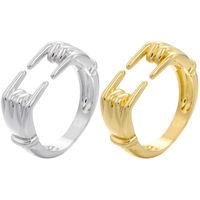 Wholesale Jewelry Finger Hug Shape Copper Ring Nihaojewelry main image 1