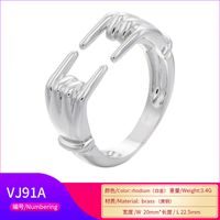 Wholesale Jewelry Finger Hug Shape Copper Ring Nihaojewelry main image 5