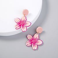 Wholesale New Pink Cherry Blossom Resin Earrings Nihaojewelry main image 1