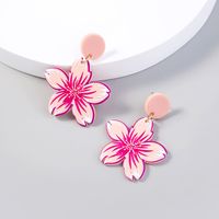 Wholesale New Pink Cherry Blossom Resin Earrings Nihaojewelry main image 4