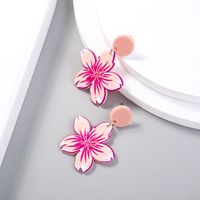 Wholesale New Pink Cherry Blossom Resin Earrings Nihaojewelry main image 5